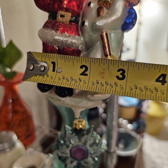 Blown Glass Santa and Snowman Ornament - Picture 11 of 13